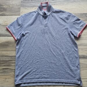 Kenneth Cole Navy/Gray Polo with Red Trim